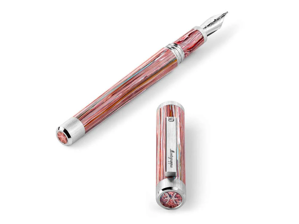 Montegrappa Zero Zodiac Pisces Fountain Pen, Pink, 14k Gold, ISZEZ-4P-S2 - Image 6