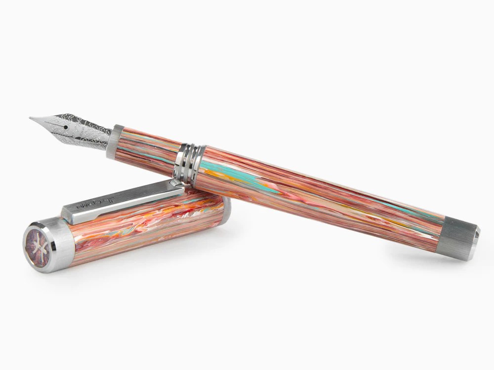 Montegrappa Zero Zodiac Pisces Fountain Pen, Steel, ISZEZ-IP-S2 - Image 8