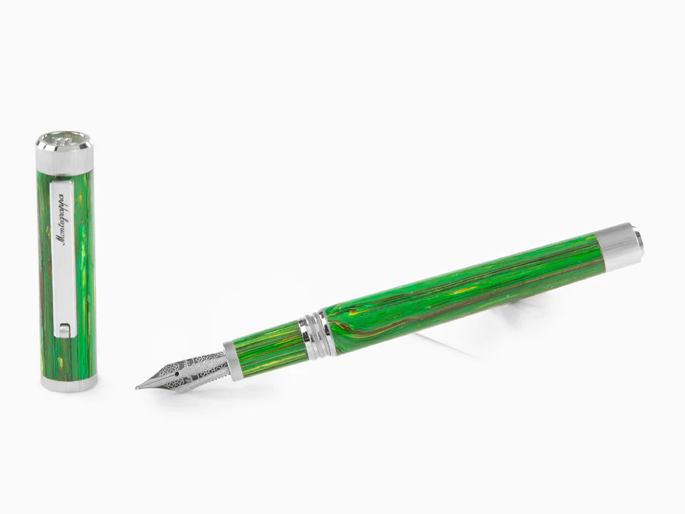 Montegrappa Zero Zodiac Virgo Fountain Pen, Stainless Steel, ISZEZ-IP-G8 - Image 2