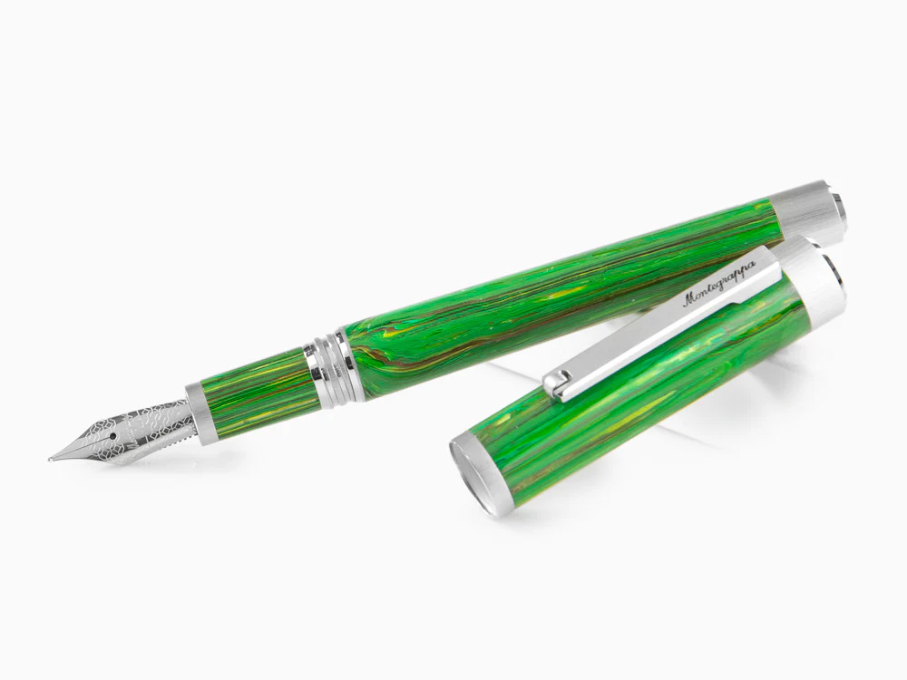 Montegrappa Zero Zodiac Virgo Fountain Pen, Stainless Steel, ISZEZ-IP-G8 - Image 4