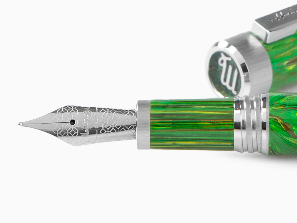 Montegrappa Zero Zodiac Virgo Fountain Pen, Stainless Steel, ISZEZ-IP-G8 - Image 5