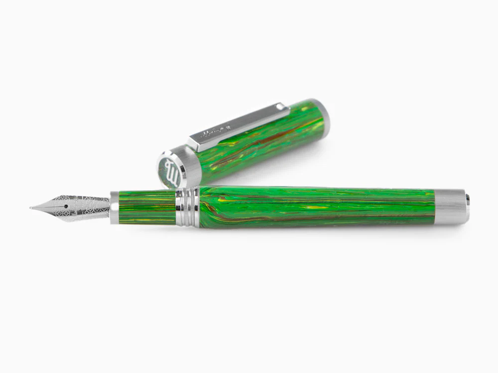 Montegrappa Zero Zodiac Virgo Fountain Pen, Stainless Steel, ISZEZ-IP-G8 - Image 7
