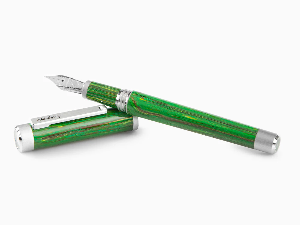 Montegrappa Zero Zodiac Virgo Fountain Pen, Stainless Steel, ISZEZ-IP-G8 - Image 8