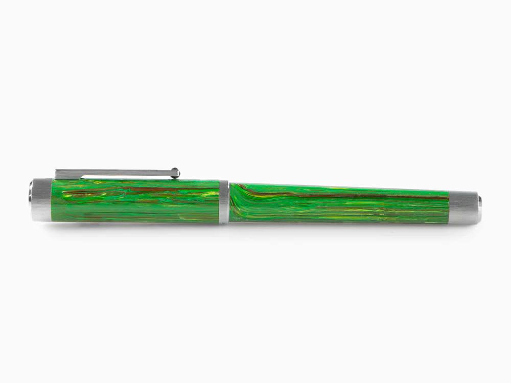 Montegrappa Zero Zodiac Virgo Fountain Pen, Stainless Steel, ISZEZ-IP-G8 - Image 9