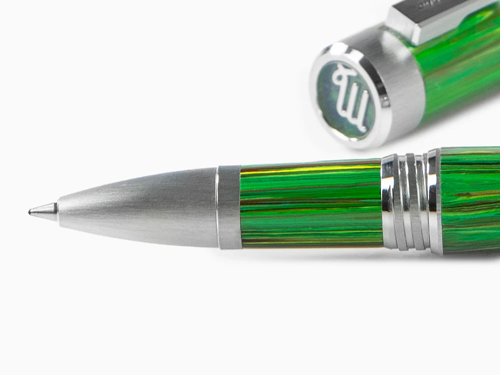 Montegrappa Zero Zodiac Virgo Rollerball pen, Green, Steel, ISZEZRIP-G8 - Image 5
