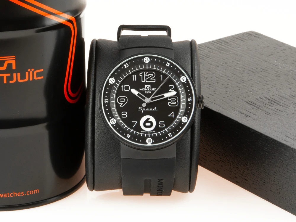 Montjuic Elegance Quartz Watch, Stainless Steel 316L, Black, 43 mm, MJ1.0103.B - Image 2