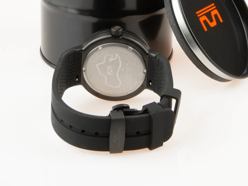 Montjuic Elegance Quartz Watch, Stainless Steel 316L, Black, 43 mm, MJ1.0103.B - Image 3