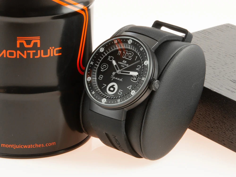 Montjuic Elegance Quartz Watch, Stainless Steel 316L, Black, 43 mm, MJ1.0103.B - Image 4