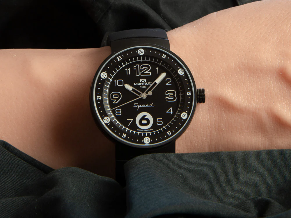 Montjuic Elegance Quartz Watch, Stainless Steel 316L, Black, 43 mm, MJ1.0103.B - Image 6