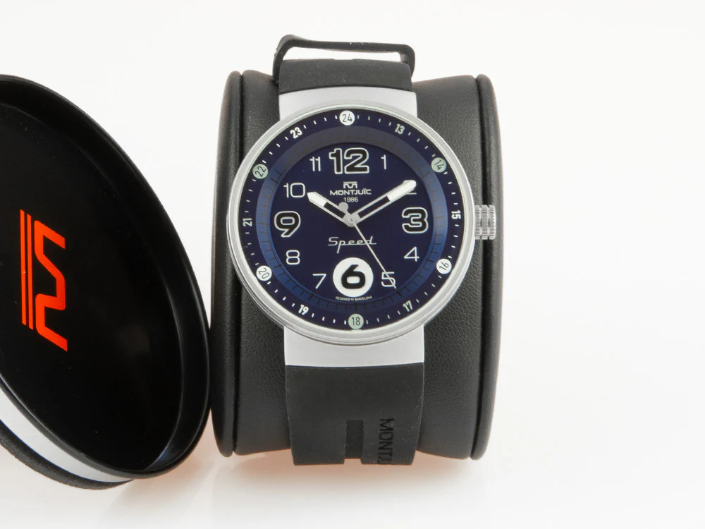 Montjuic Elegance Quartz Watch, Stainless Steel 316L, Black, 43 mm, MJ1.0204.S - Image 2