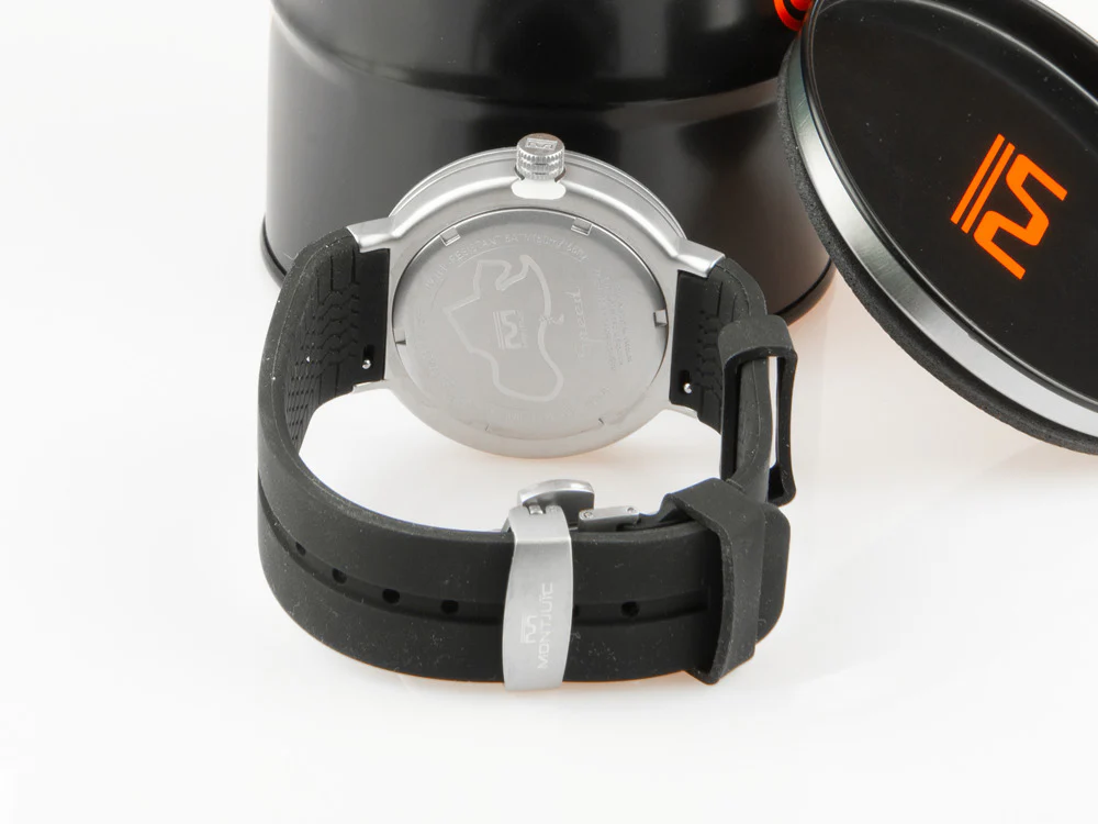 Montjuic Elegance Quartz Watch, Stainless Steel 316L, Black, 43 mm, MJ1.0204.S - Image 3
