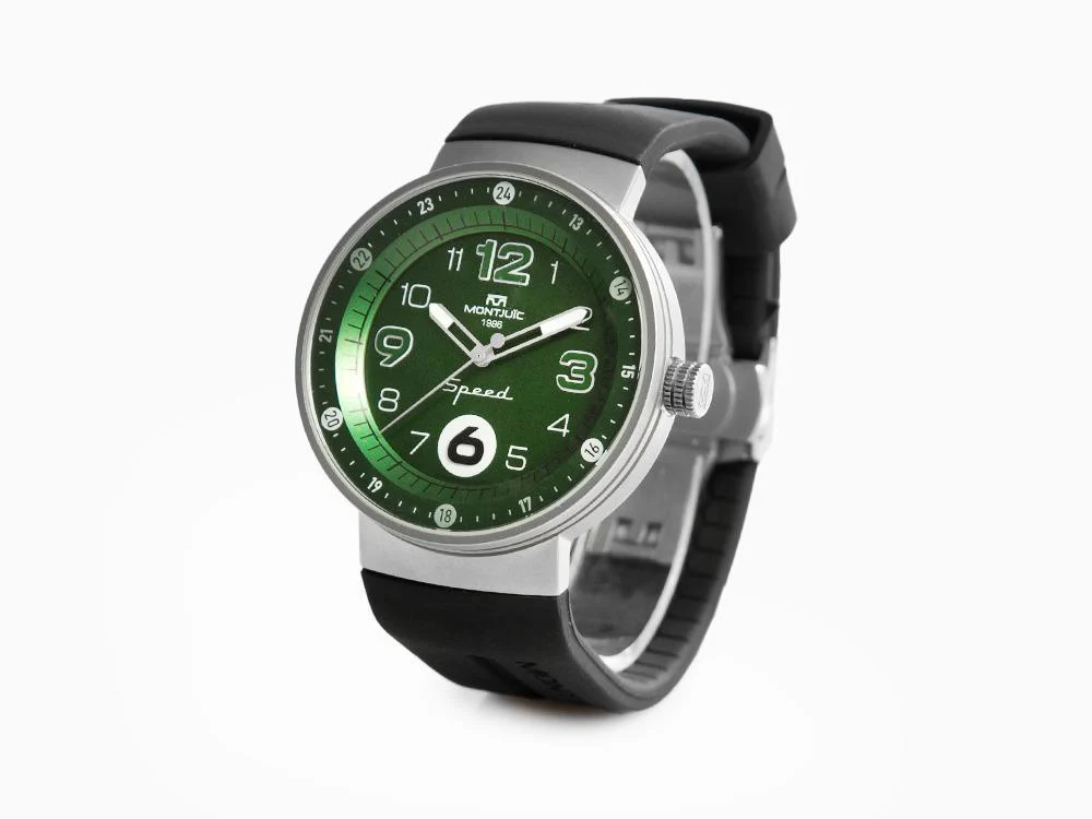 Montjuic Elegance Quartz Watch, Stainless Steel 316L, Green, 43 mm, MJ1.0305.S - Image 4