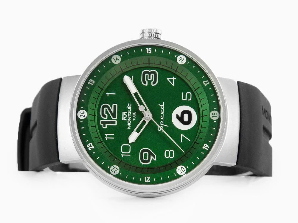 Montjuic Elegance Quartz Watch, Stainless Steel 316L, Green, 43 mm, MJ1.0305.S - Image 7
