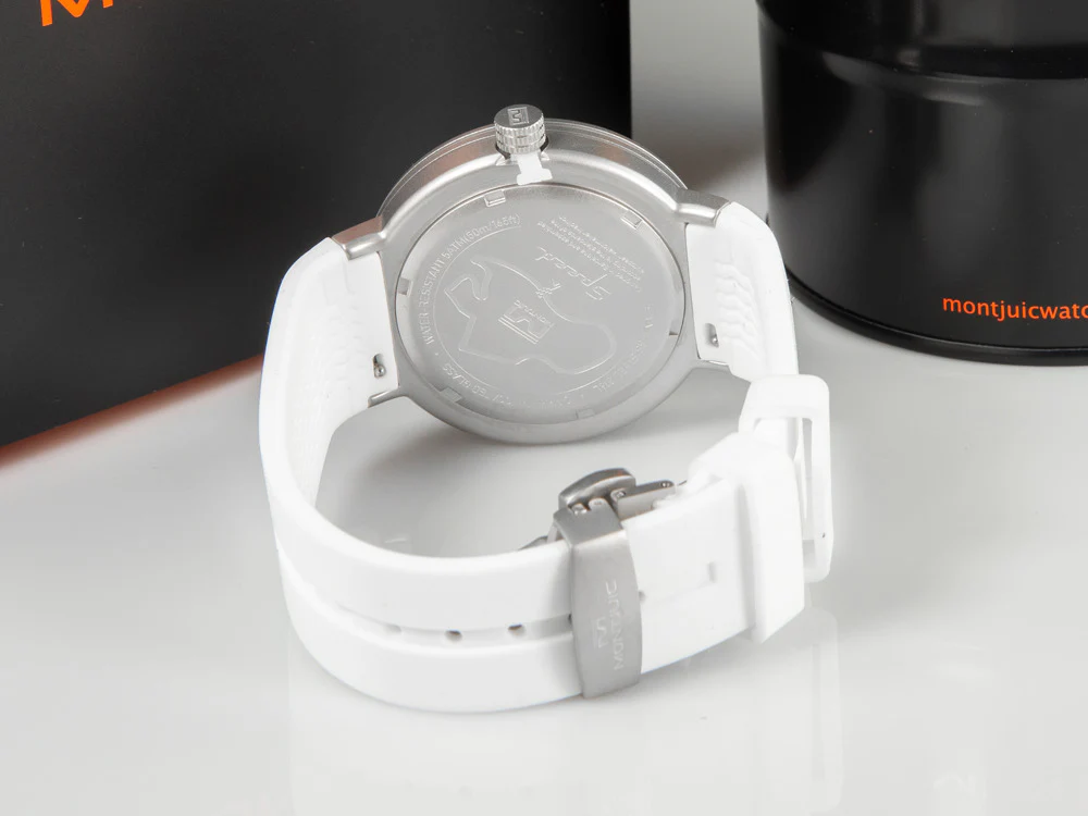 Montjuic Elegance Quartz Watch, Stainless Steel 316L, White, 43 mm, MJ1.0406.S - Image 3