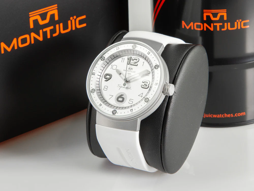 Montjuic Elegance Quartz Watch, Stainless Steel 316L, White, 43 mm, MJ1.0406.S - Image 4