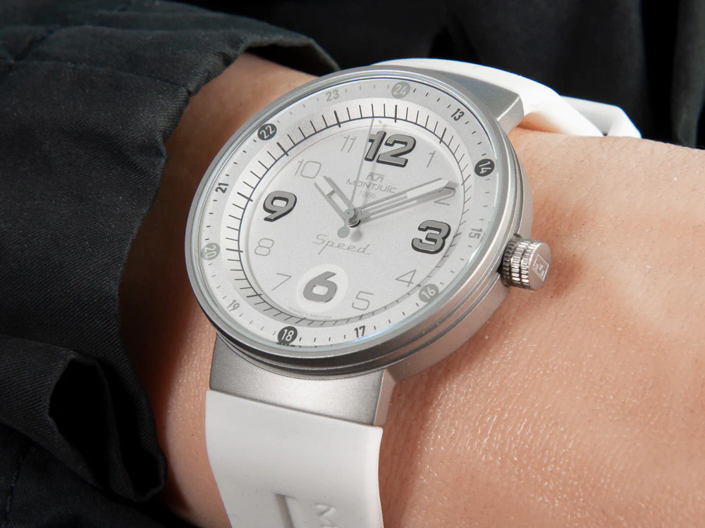 Montjuic Elegance Quartz Watch, Stainless Steel 316L, White, 43 mm, MJ1.0406.S - Image 6