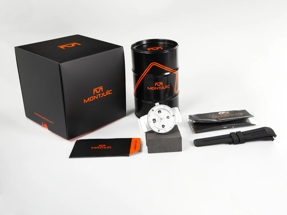 Montjuic Elegance Quartz Watch, Stainless Steel 316L, White, 43 mm, MJ1.0406.S - Image 8