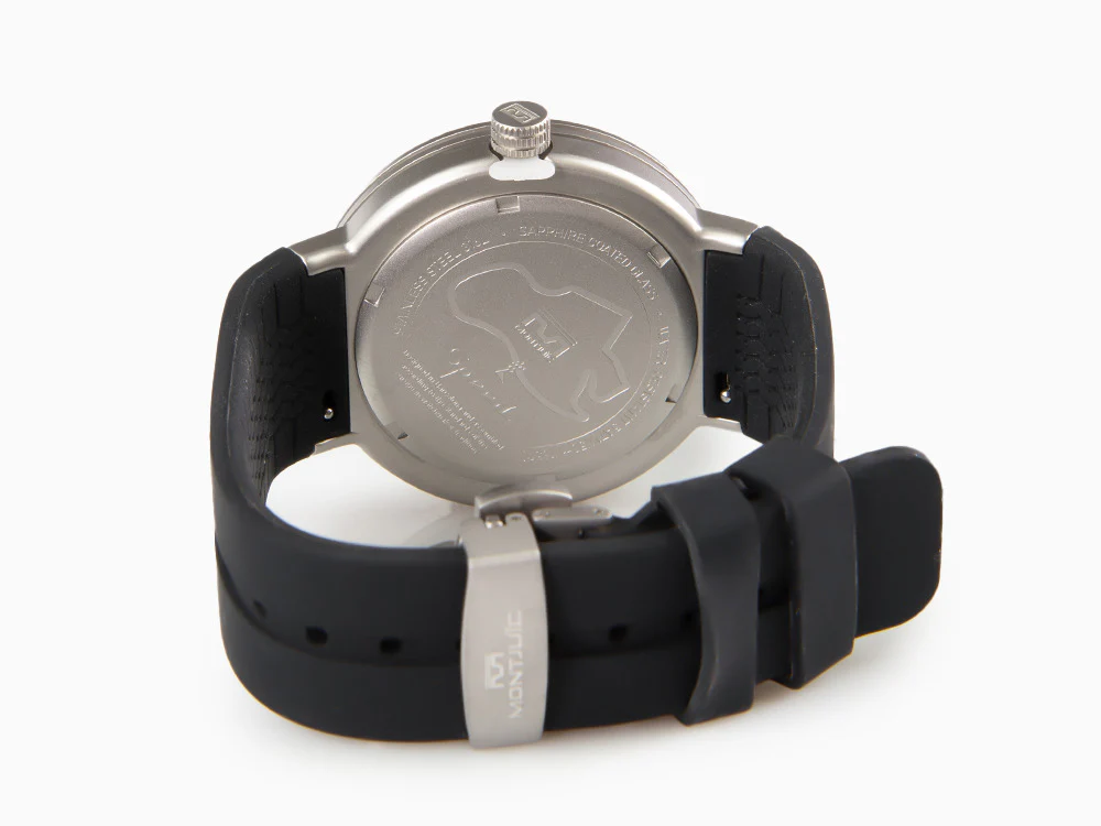 Montjuic Special Quartz Watch, Stainless Steel 316L, Black, 43 mm, MJ1.1302.S - Image 3