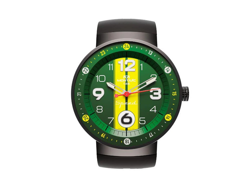 Montjuic Special Quartz Watch, Stainless Steel 316L, Green, 43 mm, MJ1.1108.B