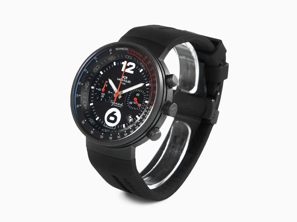 Montjuic Speed Chronograph Quartz Watch, Black, 45 mm, MJ2.0202.B - Image 4