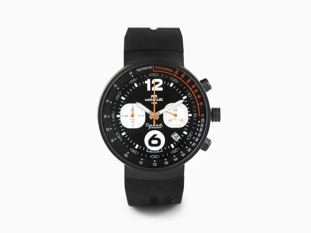 Montjuic Speed Chronograph Quartz Watch, Black, 45mm, MJ2.0101.B - Image 2