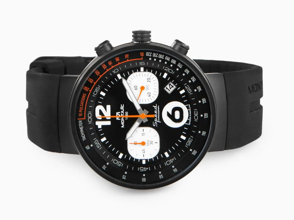 Montjuic Speed Chronograph Quartz Watch, Black, 45mm, MJ2.0101.B - Image 7