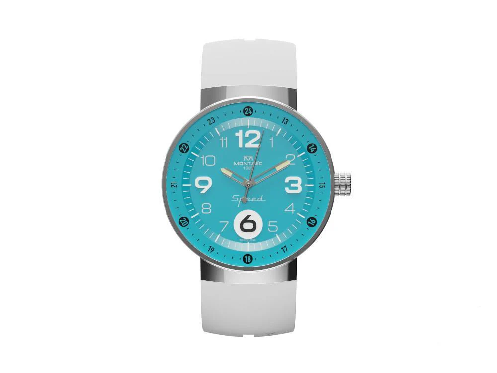 Montjuic Speed Elegance Lella Lombardi Quartz Watch, Blue, 43 mm, MJ1.1813.P - Image 2