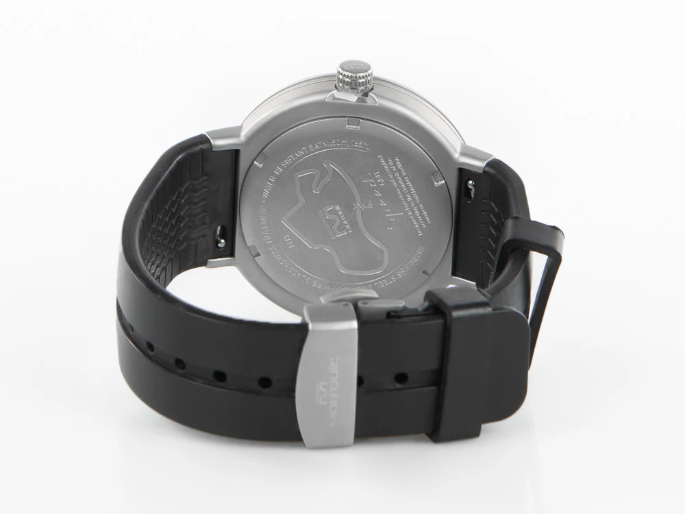Montjuic Speed GMT Quartz Watch, Stainless Steel, Black, 43 mm, MJ3.0101.S - Image 3