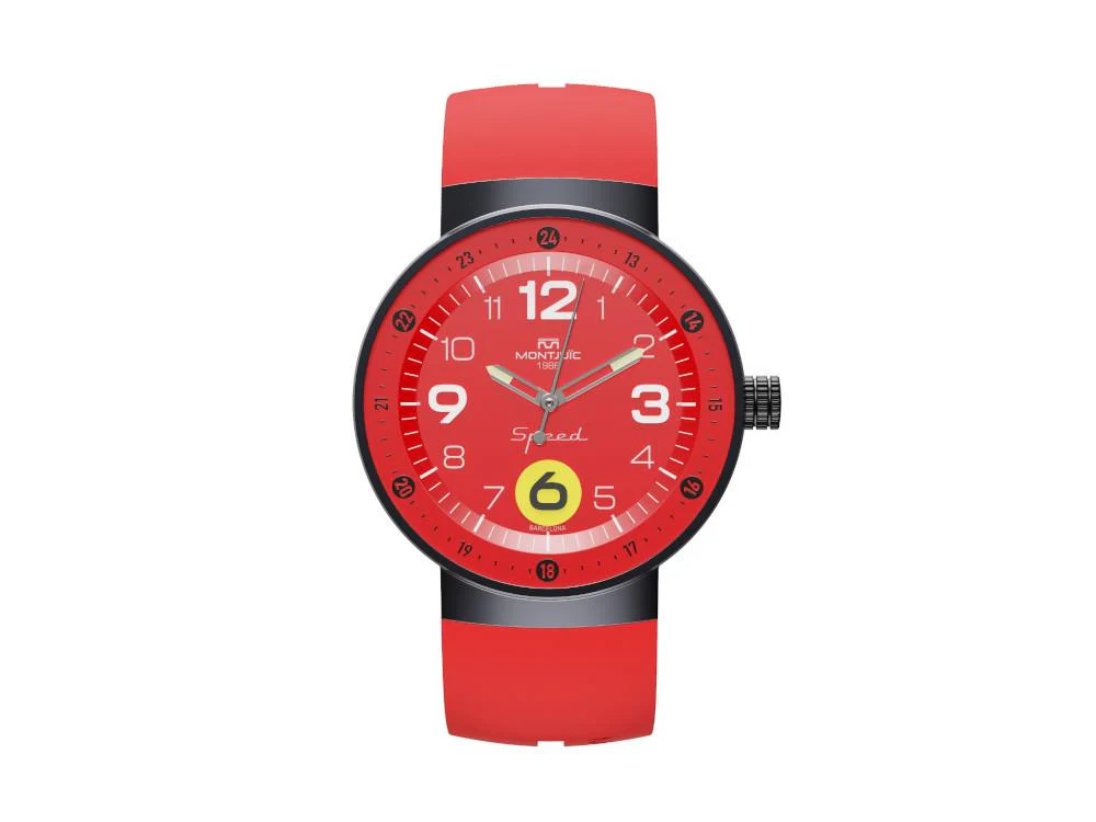 Montjuic Speed Special Racing Series Quartz Watch, Red, 43 mm, MJ1.1510.B
