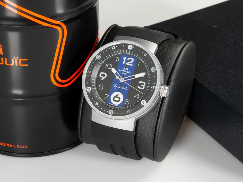 Montjuic Sport Quartz Watch, Stainless Steel 316L, Black, 43 mm, MJ1.0703.S - Image 4