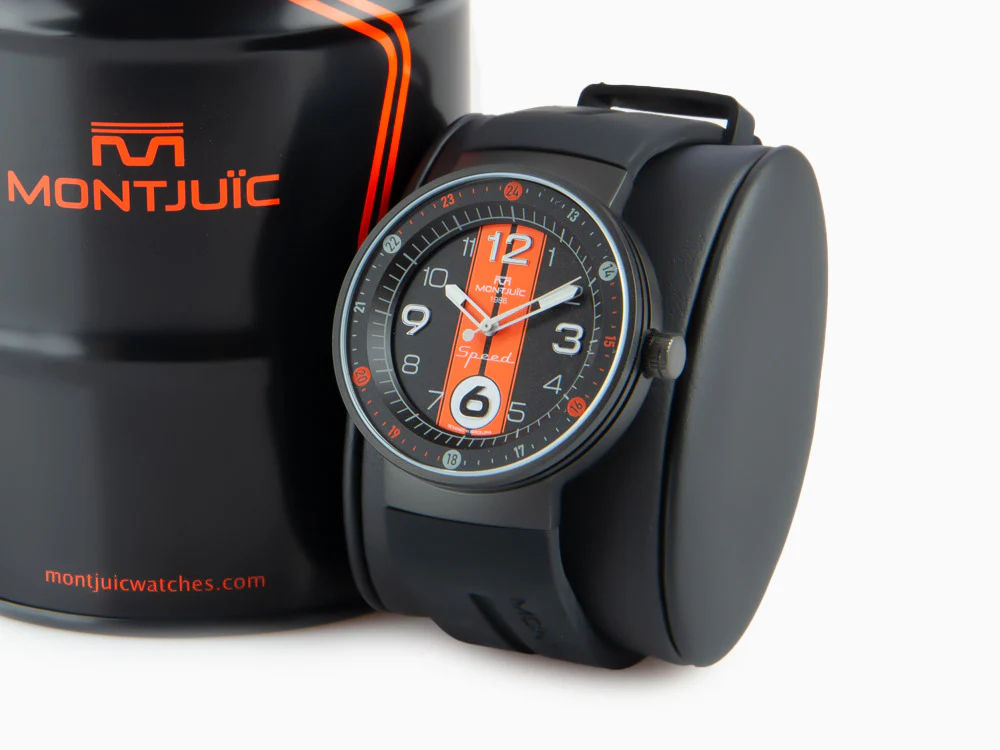 Montjuic Sport Quartz Watch, Stainless Steel 316L, Black, 43 mm, MJ1.0801.B - Image 4