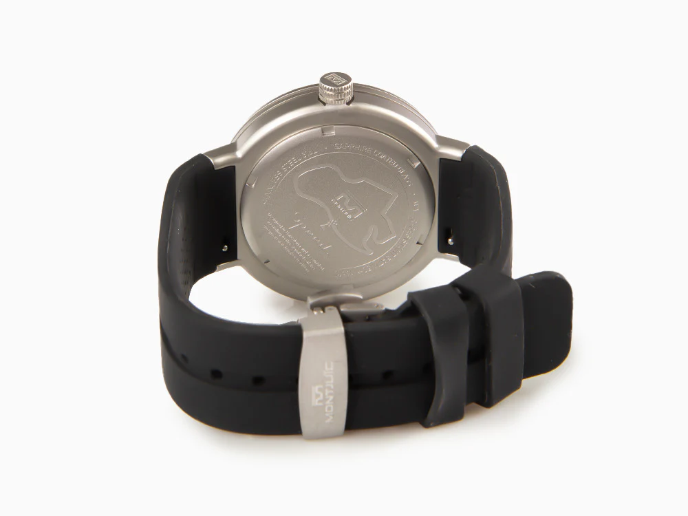 Montjuic Sport Quartz Watch, Stainless Steel 316L, Black, 43 mm, MJ1.0801.S - Image 3