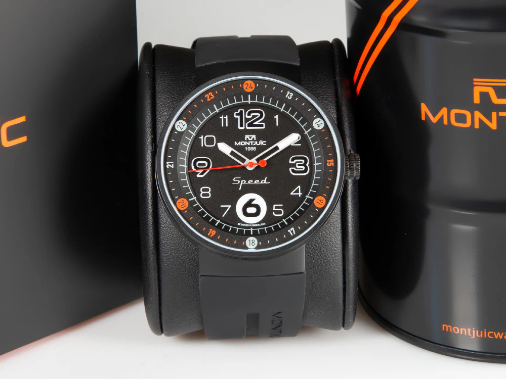 Montjuic Standard Quartz Watch, Stainless Steel 316L, Black, 43 mm, MJ1.0101.B - Image 2