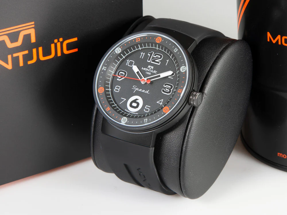Montjuic Standard Quartz Watch, Stainless Steel 316L, Black, 43 mm, MJ1.0101.B - Image 4