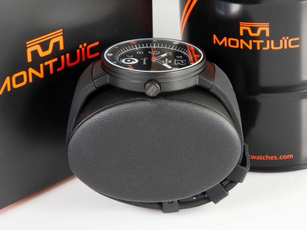 Montjuic Standard Quartz Watch, Stainless Steel 316L, Black, 43 mm, MJ1.0101.B - Image 5