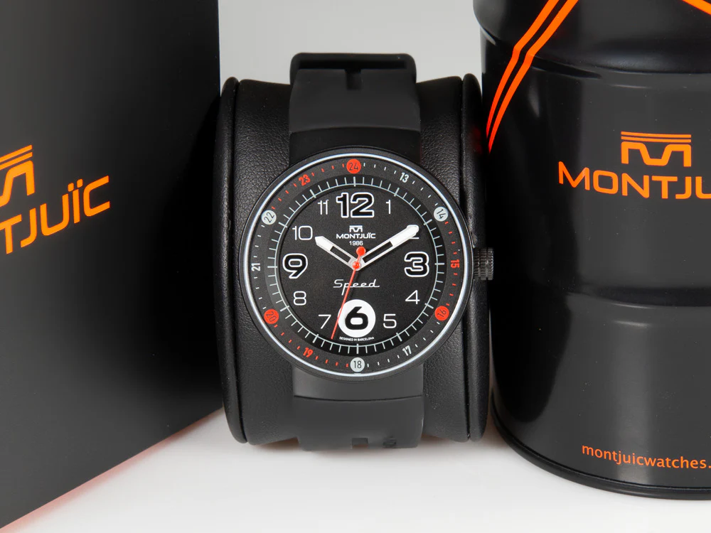 Montjuic Standard Quartz Watch, Stainless Steel 316L, Black, 43 mm, MJ1.0102.B - Image 2
