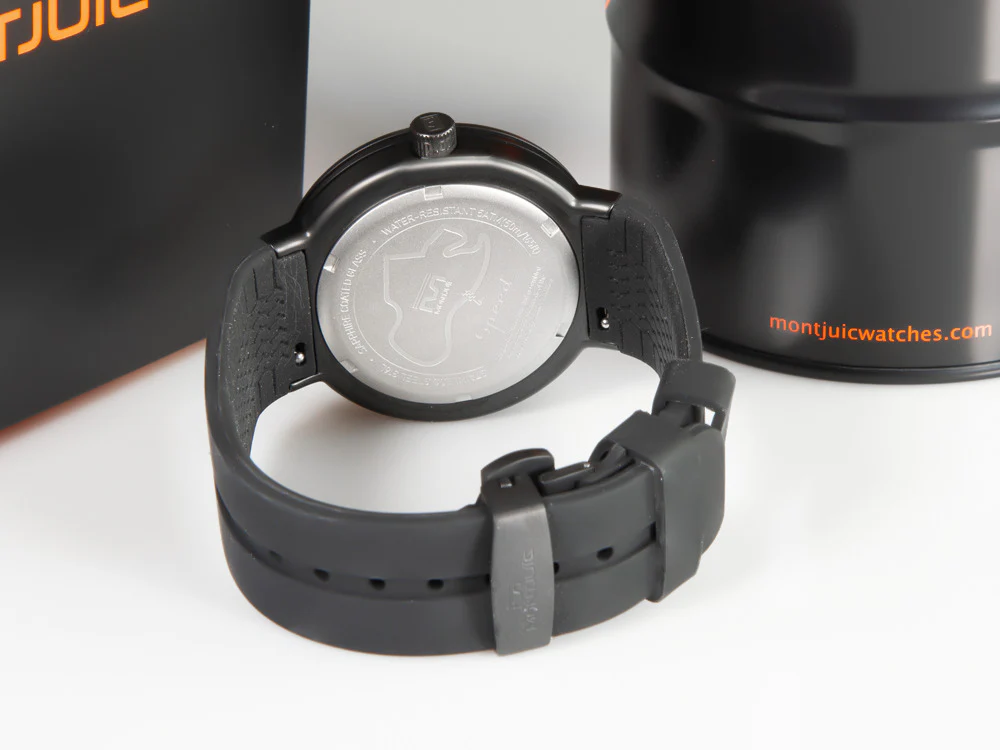 Montjuic Standard Quartz Watch, Stainless Steel 316L, Black, 43 mm, MJ1.0102.B - Image 3