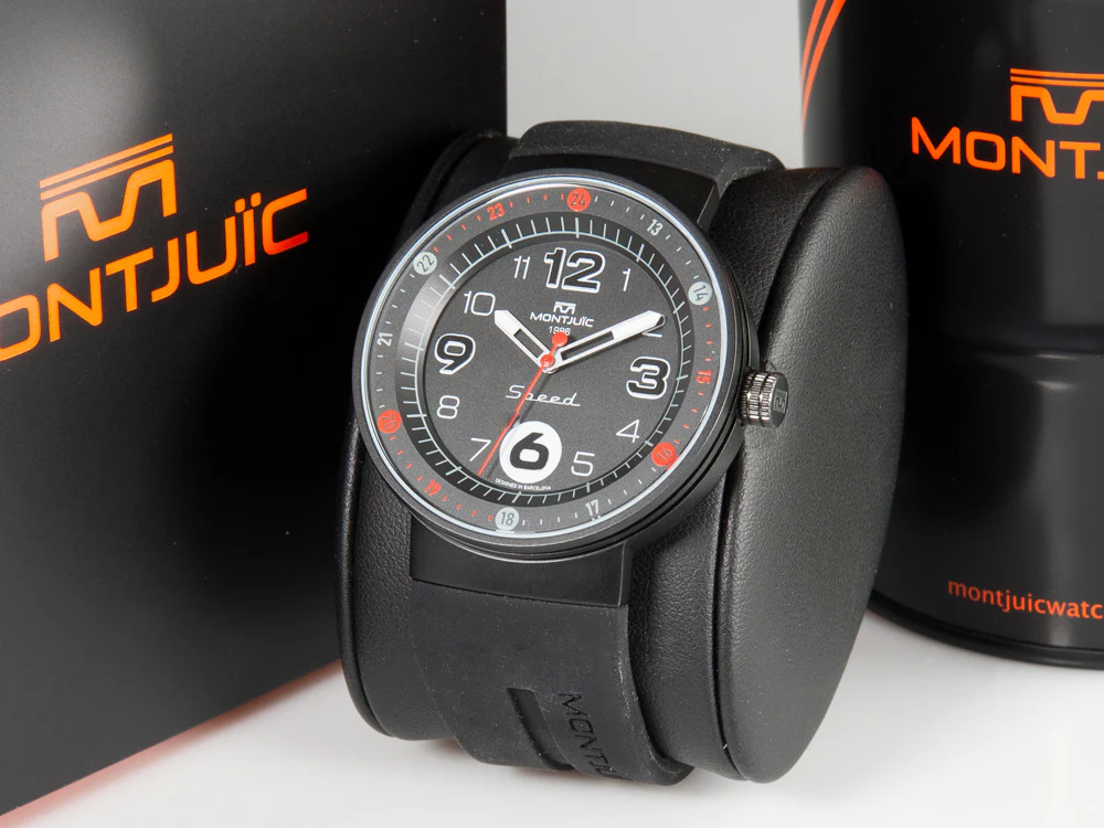 Montjuic Standard Quartz Watch, Stainless Steel 316L, Black, 43 mm, MJ1.0102.B - Image 4