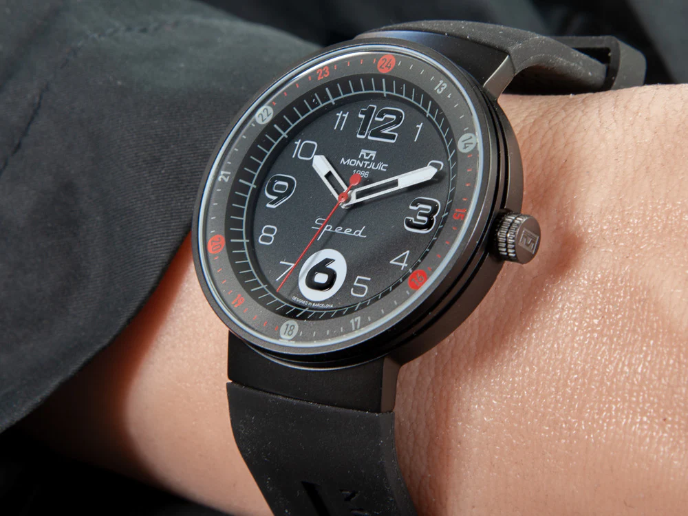Montjuic Standard Quartz Watch, Stainless Steel 316L, Black, 43 mm, MJ1.0102.B - Image 6
