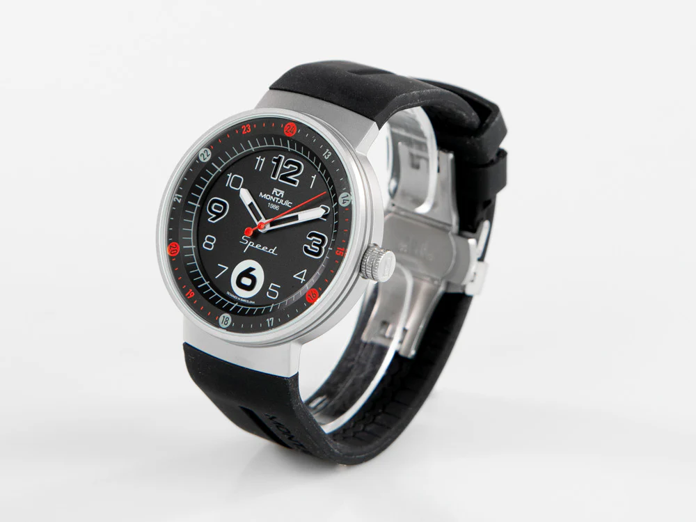Montjuic Standard SS Quartz Watch, Stainless Steel, Black, 43 mm, MJ1.0102.S - Image 3