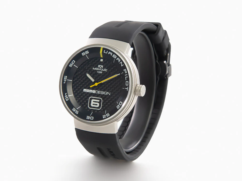 Montjuic X Momo Design Urban Pilot SS Quartz Watch, MJ1.2015MOMO.S - Image 4