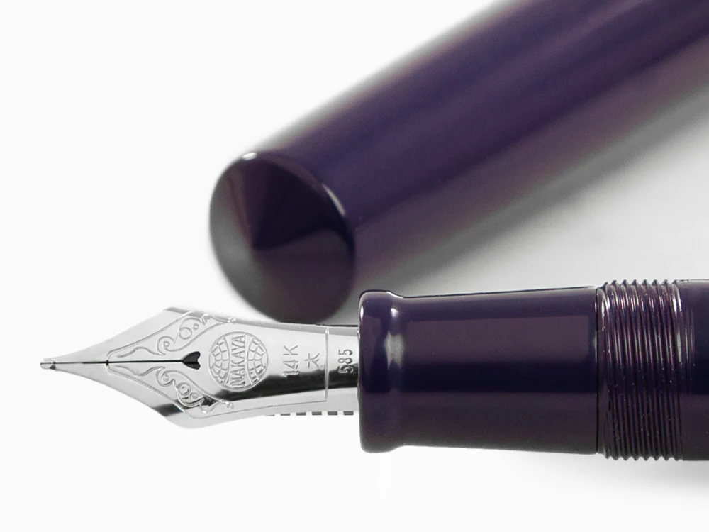 Nakaya Cigar Fountain Pen 160mm., Shobu, Ebonite, Rodhium - Image 5