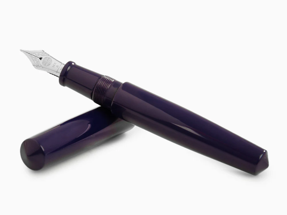 Nakaya Cigar Fountain Pen 160mm., Shobu, Ebonite, Rodhium - Image 8