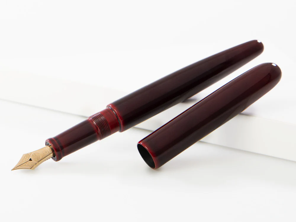 Nakaya Cigar Fountain Pen Long Aka-Tamenuri, Ebonite, Urushi lacquer - Image 4