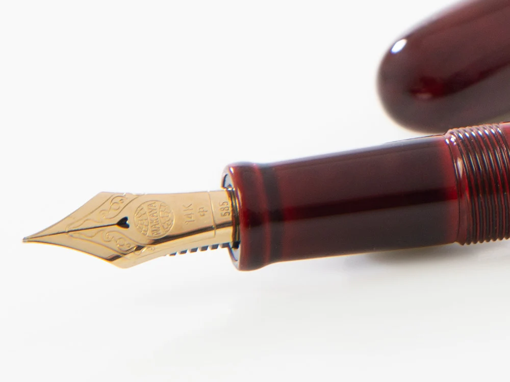 Nakaya Cigar Fountain Pen Long Aka-Tamenuri, Ebonite, Urushi lacquer - Image 5