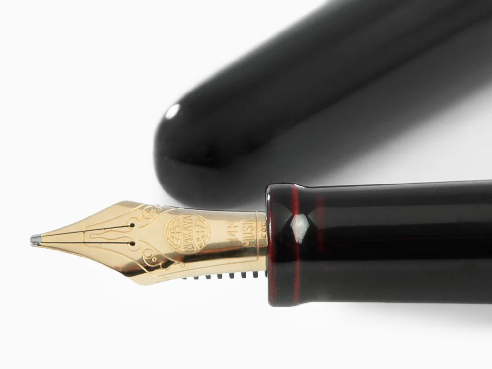 Nakaya Cigar Fountain Pen Long, Kuro-Tamenuri, Ebonite, Music - Image 5