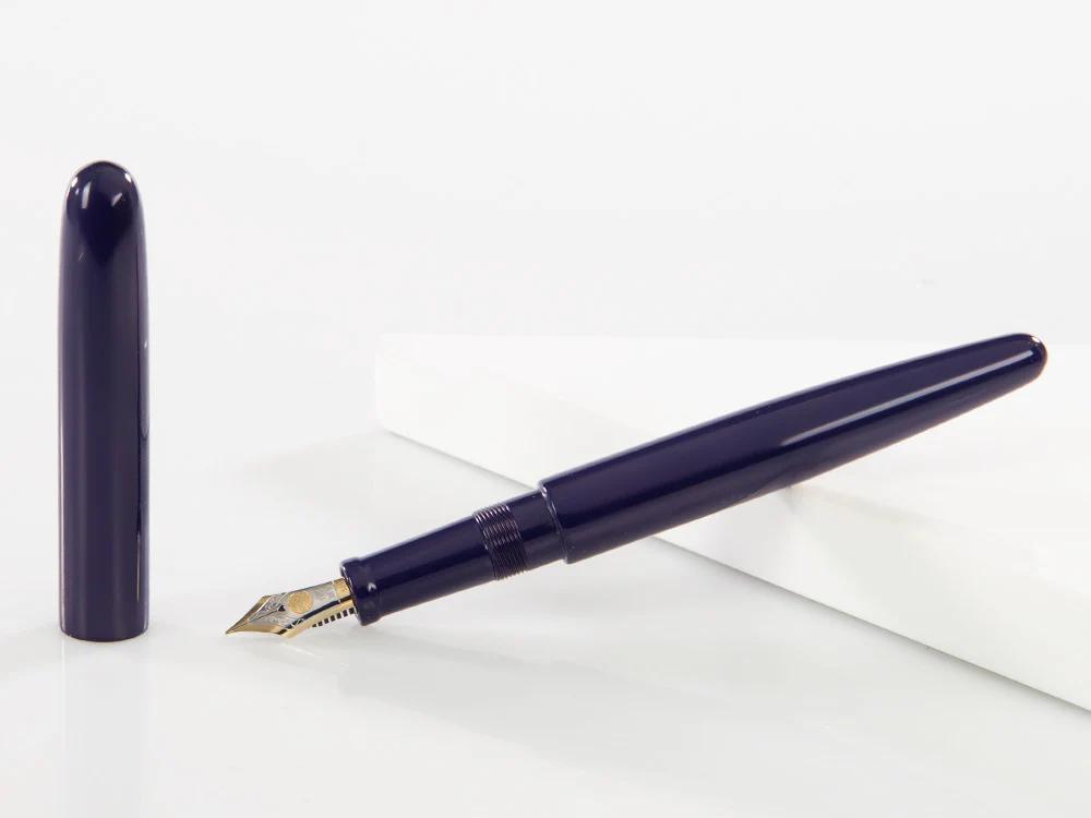 Nakaya Cigar Fountain Pen Long, Shobu, Ebonite,14k Gold bicolour - Image 2