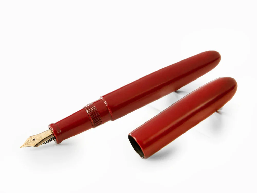 Nakaya Cigar Fountain Pen Long, Shu, Ebonite, D-17mm, 14k Gold - Image 4