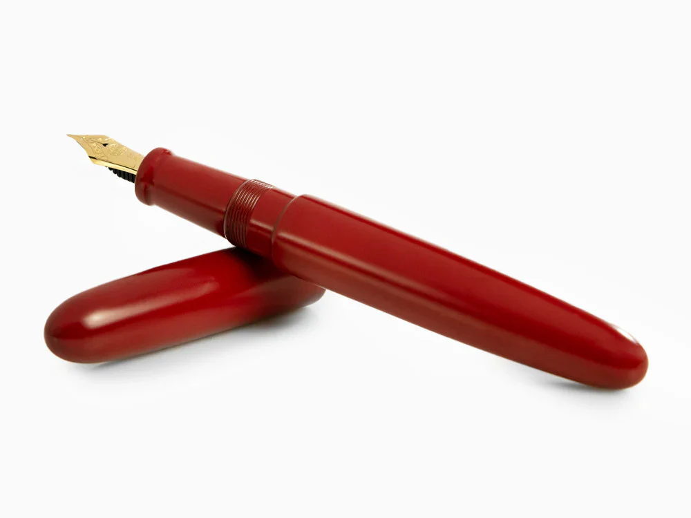 Nakaya Cigar Fountain Pen Long, Shu, Ebonite, D-17mm, 14k Gold - Image 8