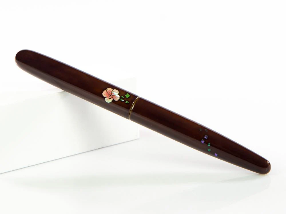 Nakaya Cigar Fountain Pen, Mukuge, Ebonite and Urushi lacquer - Image 3